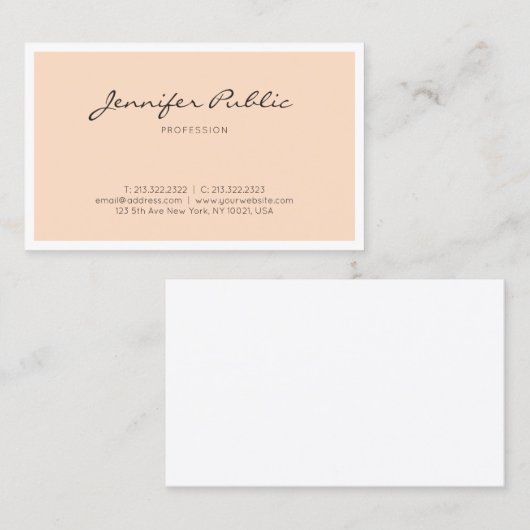 Professioneel, minimaal vormend design visitekaartje (Voorkant / Achterkant)