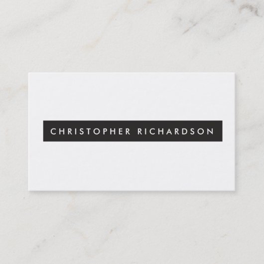 Professioneel minimalisme in Luxe zwart-wit Visitekaartje (Voorkant)