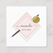 Professioneel Minimalisme Lijst Roze Rose Blush Vierkante Visitekaartje (Voorkant)