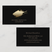 Professioneel minimalisme voor goudborstelslag visitekaartje (Voorkant / Achterkant)