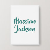 Professioneel Minimalistisch Aangepaste Naam Button (Voorkant)