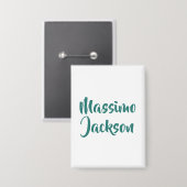Professioneel Minimalistisch Aangepaste Naam Button (Voorkant / Achterkant)