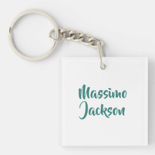 Professioneel Minimalistisch Aangepaste Naam Sleutelhanger