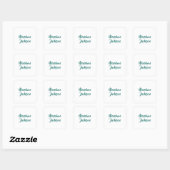 Professioneel Minimalistisch Aangepaste Naam Vierkante Sticker (Vel)