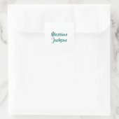 Professioneel Minimalistisch Aangepaste Naam Vierkante Sticker (Tas)