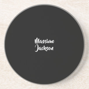 Professioneel Minimalistisch Aangepaste Naam Zandsteen Onderzetter