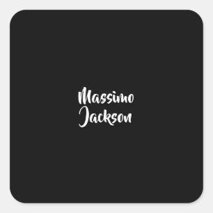 Professioneel Minimalistisch Aanpasbare Naam Vierkante Sticker