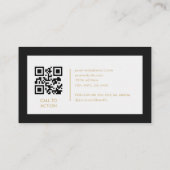 Professioneel Minimalistisch Bedrijfslogo QR-code Visitekaartje (Achterkant)