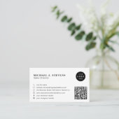 Professioneel minimalistisch bedrijfslogo QR-code  Visitekaartje (Staand voorkant)
