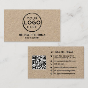 Professioneel Minimalistisch Bedrijfslogo QR Code  Visitekaartje