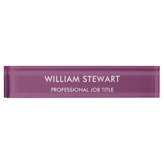 Professioneel minimalistisch Berry Medewerker Pers Naambordje