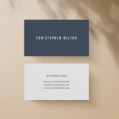 Professioneel minimalistisch blauw lichtgrijs cons visitekaartje