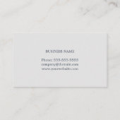 Professioneel minimalistisch blauw lichtgrijs cons visitekaartje (Achterkant)