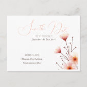 Professioneel Minimalistisch Bloemig Save the Date Aankondigingskaart (Voorkant)