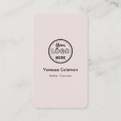 Professioneel Minimalistisch Blush Roze Visitekaar Visitekaartje (Achterkant)