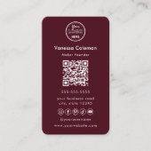 Professioneel minimalistisch Bourgondisch Visiteka Visitekaartje (Voorkant)