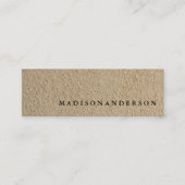 Professioneel, minimalistisch, bruin kraftzand mini visitekaartje (Voorkant)