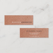 Professioneel, minimalistisch, bruin kraftzand mini visitekaartje (Voorkant / Achterkant)
