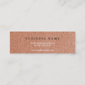 Professioneel, minimalistisch, bruin kraftzand mini visitekaartje (Achterkant)