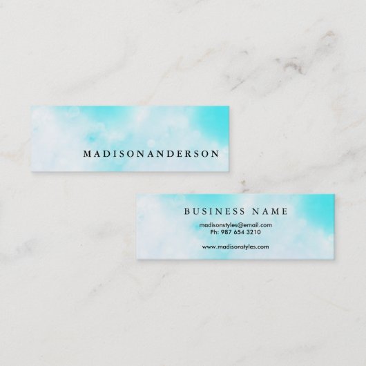 Professioneel, minimalistisch, bruin kraftzand mini visitekaartje (Voorkant / Achterkant)