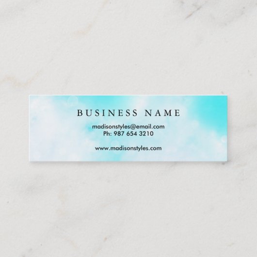 Professioneel, minimalistisch, bruin kraftzand mini visitekaartje (Achterkant)