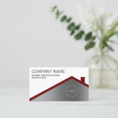 Professioneel minimalistisch dak visitekaartje (Staand voorkant)