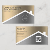Professioneel minimalistisch dakdak visitekaartje (Voorkant / Achterkant)