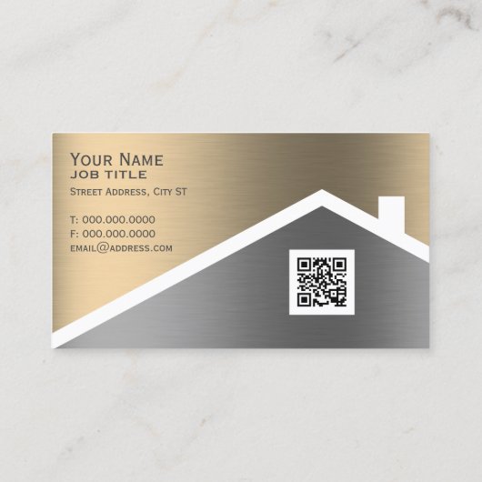 Professioneel minimalistisch dakdak visitekaartje (Achterkant)