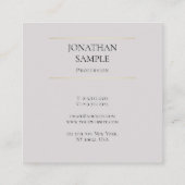 Professioneel minimalistisch design elegante lapto vierkante visitekaartje (Achterkant)