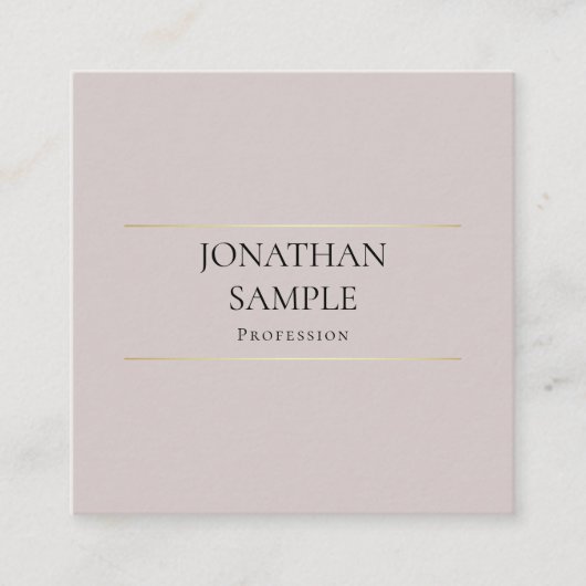 Professioneel minimalistisch design elegante lapto vierkante visitekaartje (Voorkant)