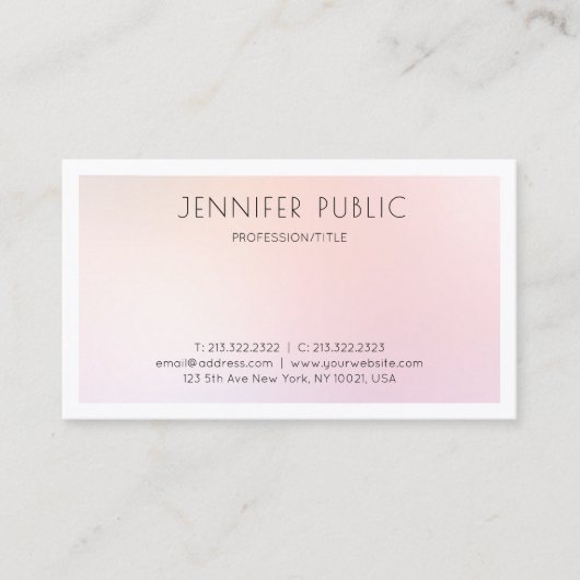 Professioneel minimalistisch design elegante luxe visitekaartje (Voorkant)