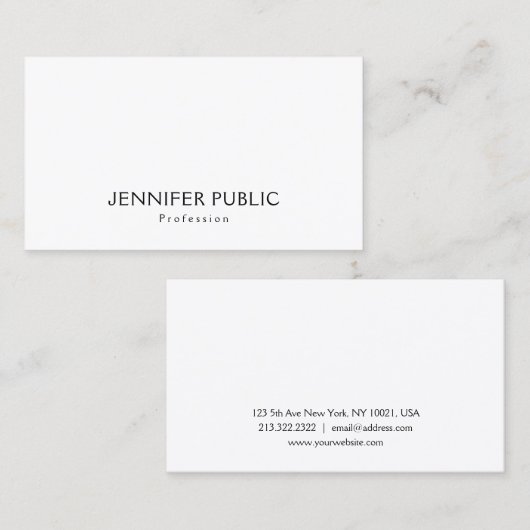 Professioneel, minimalistisch design, geavanceerd visitekaartje (Voorkant / Achterkant)