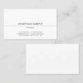 Professioneel minimalistisch design Gold Plain Lux Visitekaartje (Voorkant / Achterkant)