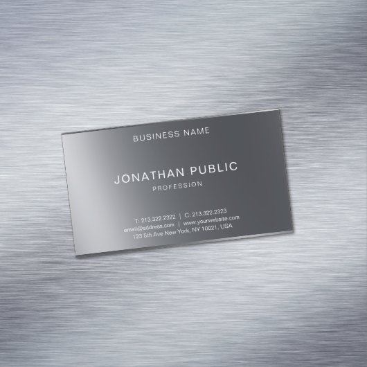 Professioneel minimalistisch design Modern Elegant Magnetisch Visitekaartje (Voorbeeld)