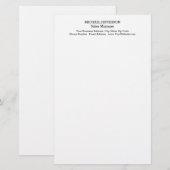 Professioneel Minimalistisch Eenvoudig Klassiek Briefpapier (Voorkant / Achterkant)