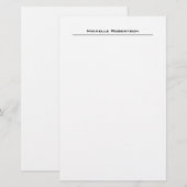 Professioneel Minimalistisch Eenvoudig Modern Briefpapier (Voorkant / Achterkant)