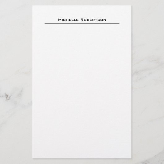 Professioneel Minimalistisch Eenvoudig Modern Briefpapier (Voorkant)