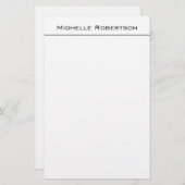 Professioneel Minimalistisch Eenvoudig Modern Naam Briefpapier (Voorkant / Achterkant)