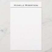 Professioneel Minimalistisch Eenvoudig Modern Naam Briefpapier (Voorkant)