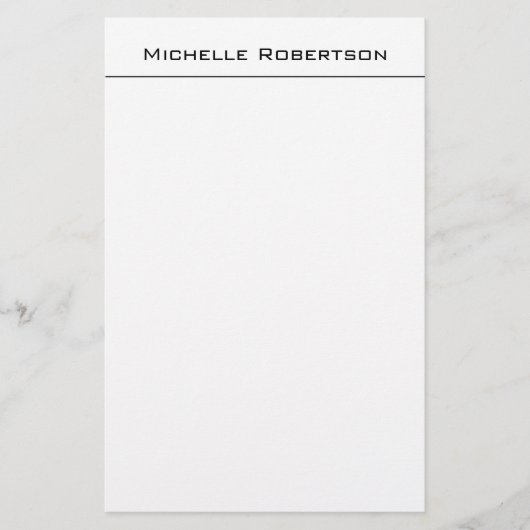 Professioneel Minimalistisch Eenvoudig Modern Naam Briefpapier (Voorkant)