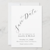 Professioneel Minimalistisch Eenvoudig Modern Save The Date (Voorkant)