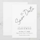 Professioneel Minimalistisch Eenvoudig Modern Save The Date (Voorkant / Achterkant)