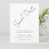 Professioneel Minimalistisch Eenvoudig Modern Save The Date (Staand voorkant)