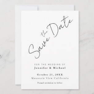 Professioneel Minimalistisch Eenvoudig Modern Save The Date