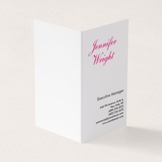 Professioneel minimalistisch, elegant modern visitekaartje (Buitenkant)