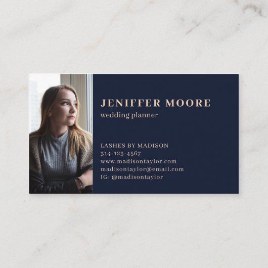 Professioneel Minimalistisch Elegant Plain Script Visitekaartje (Achterkant)