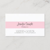 Professioneel minimalistisch elegant roze vlek Tre Visitekaartje (Voorkant)