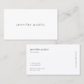 Professioneel minimalistisch ellegant slim basisst visitekaartje (Voorkant / Achterkant)