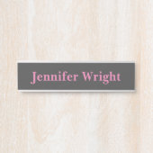 Professioneel, minimalistisch feministisch, gewoon deurbordje (Voorkant)