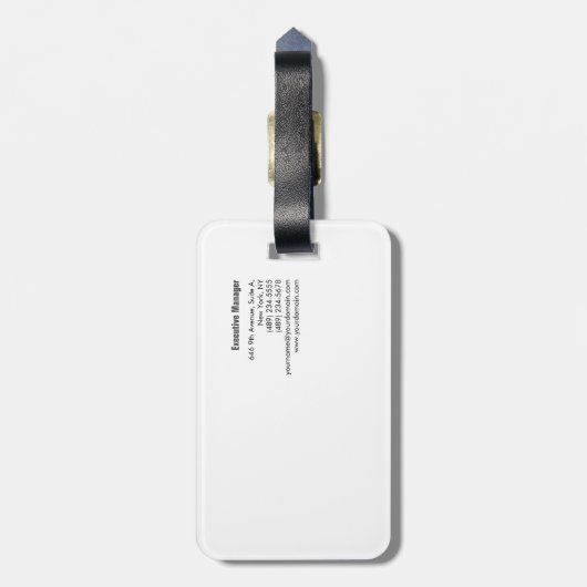 Professioneel minimalistisch feministisch handschr bagagelabel (Achterkant verticaal)